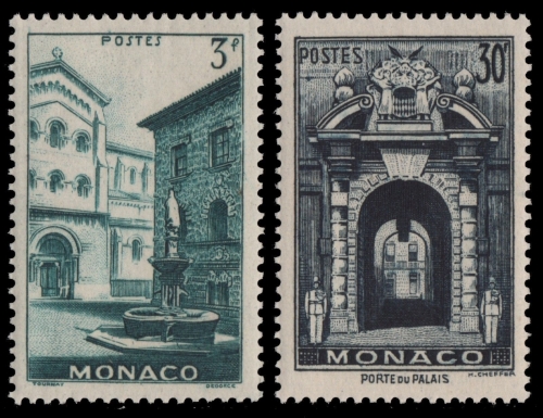 Monaco 1951 - Mi-Nr. 441-442 ** - MNH - Ansichten