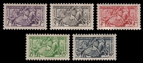 Monaco 1951 - Mi-Nr. 443-447 ** - MNH - Freimarken