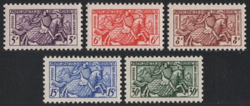 Monaco 1955 - Mi-Nr. 497-501 ** - MNH - Freimarken