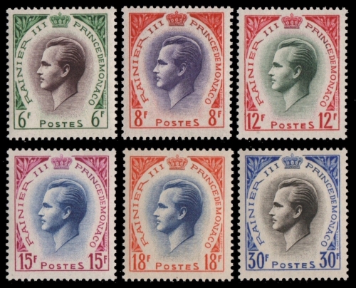 Monaco 1955 - Mi-Nr. 506-511 ** - MNH - Fürst Rainier III