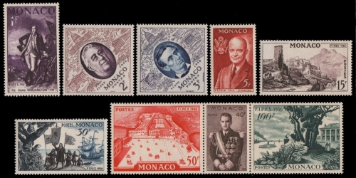 Monaco 1956 - Mi-Nr. 527-535 ** - MNH - Briefmarkenausstellung