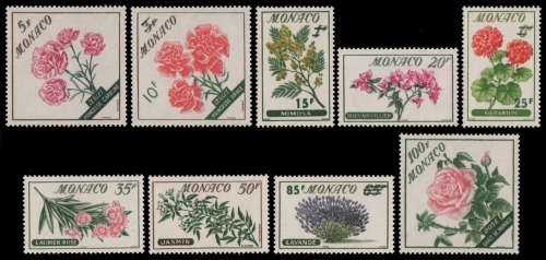 Monaco 1959 - Mi-Nr. 609-617 ** - MNH - Blumen / Flowers