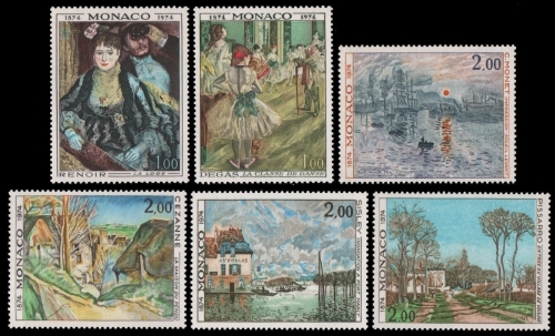 Monaco 1974 - Mi-Nr. 1124-1129 ** - MNH - Gemälde / Paintings