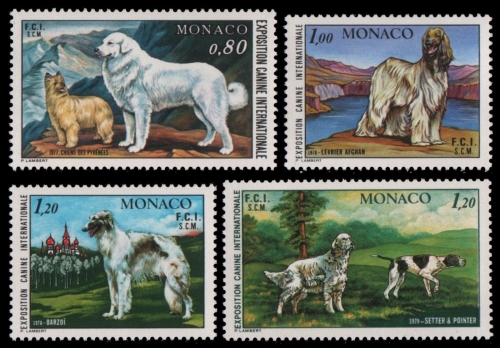 Monaco 1977-1979 - Mi-Nr. 3 komplette Ausgaben ** - MNH - Hunde / Dogs