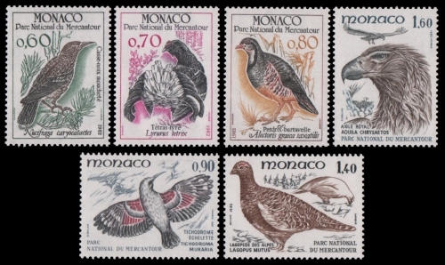 Monaco 1982 - Mi-Nr. 1520-1525 ** - MNH - Vögel / Birds