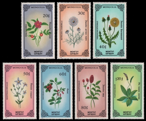 Mongolei 1985 - Mi-Nr. 1712-1718 ** - MNH - Blumen / Flowers