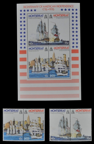 Montserrat 1976 - Mi-Nr. 359-362 + Block 11 ** - MNH - Schiffe / Ships