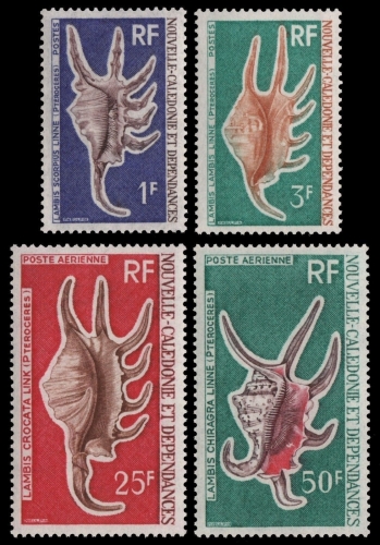 Neukaledonien 1972 - Mi-Nr. 514-517 ** - MNH - Meeresschnecken / Marine snails