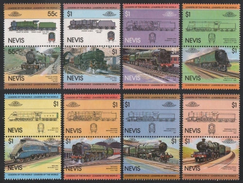 Nevis 1983 - Mi-Nr. 115-130 ** - MNH - Lokomotive / Locomotive