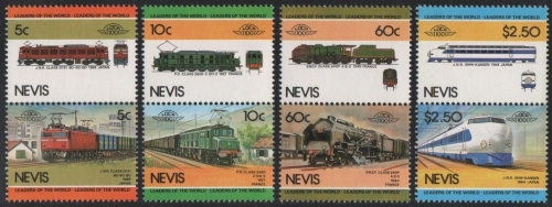 Nevis 1984 - Mi-Nr. 202-209 ** - MNH - Lokomotive / Locomotives