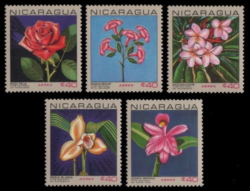 Nicaragua 1967 - Mi-Nr. 1454-1458 ** - MNH - Blumen / Flowers