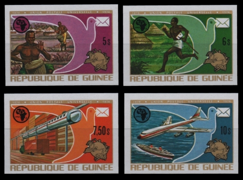 Guinea 1974 - Mi-Nr. 700-703 B ungez. / imp. ** - MNH - UPU