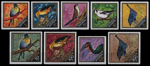Guinea 1971 - Mi-Nr. 583-591 A ** - MNH - Vögel / Birds