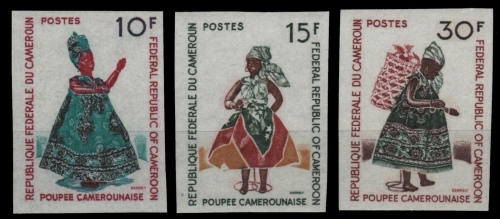 Kamerun 1970 - Mi-Nr. 627-629 ** - MNH - ungez. / imp. - Puppen