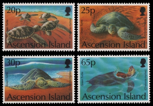 Ascension 1994 - Mi-Nr. 633-636 ** - MNH - Schildkröten / Turtles