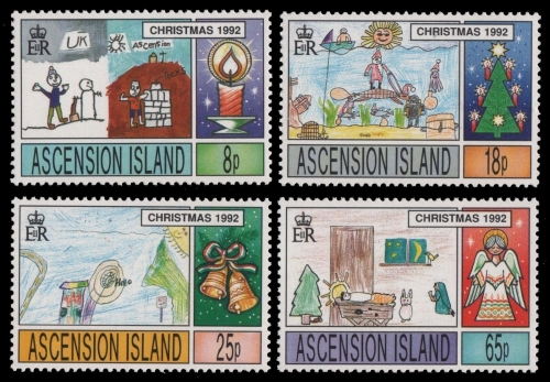Ascension 1992 - Mi-Nr. 594-597 ** - MNH - Weihnachten / X-mas