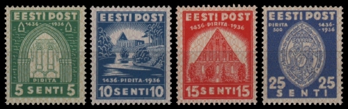 Estland 1936 - Mi-Nr. 120-123 ** - MNH - Kloster Pirita