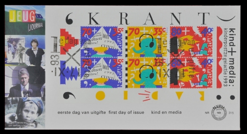 Niederlande 1993 - Mi-Nr. Block 39 - Für das Kind - FDC
