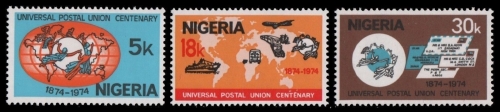 Nigeria 1974 - Mi-Nr. 304-306 ** - MNH - UPU