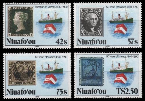 Niuafo'ou-Insel 1990 - Mi-Nr. 175-178 ** - MNH - Marke auf Marke