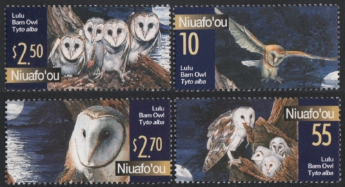 Niuafo'ou-Insel 2001 - Mi-Nr. 382-385 ** - MNH - Eulen / Owls