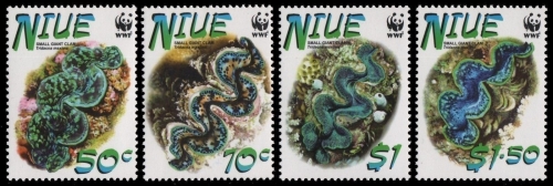 Niue 2002 - Mi-Nr. 973-976 I ** - MNH - Muscheln / Clam