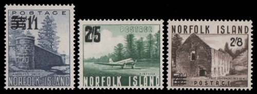 Norfolk-Insel 1960 - Mi-Nr. 37-39 ** - MNH - Freimarken / Definitives