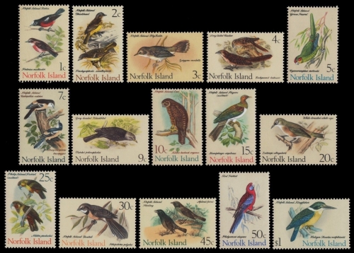 Norfolk-Insel 1970 - Mi-Nr. 105-119 ** - MNH - Vögel / Birds