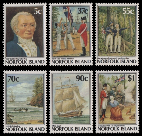 Norfolk-Insel 1988 - Mi-Nr. 434-439 ** - MNH - Schiffe / Ships