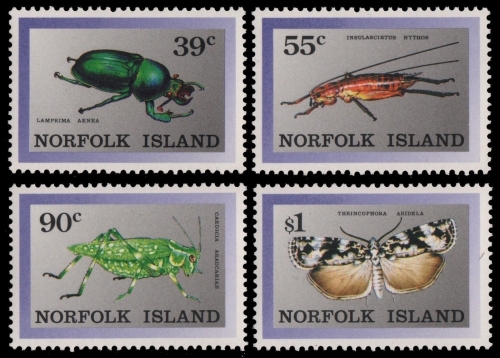 Norfolk-Insel 1989 - Mi-Nr. 451-454 ** - MNH - Insekten / Insects