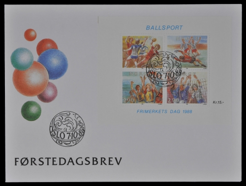 Norwegen 1988 - Mi-Nr. Block 10 - Ballsport - FDC