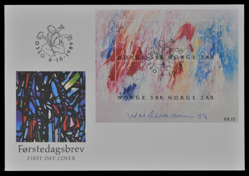 Norwegen 1989 - Mi-Nr. Block 11 - Gemälde - FDC