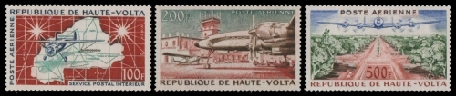 Obervolta 1961 - Mi-Nr. 93-95 ** - MNH - Flugzeuge / Airplane