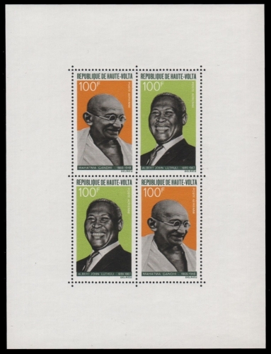 Obervolta 1968 - Mi-Nr. Block 4 ** - MNH - Gandhi