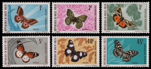 Obervolta 1971 - Mi-Nr. 335-340 ** - MNH - Schmetterlinge / Butterfly