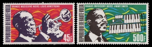 Obervolta 1972 - Mi-Nr. 367-368 ** - MNH - Jazz - Louis Armstrong
