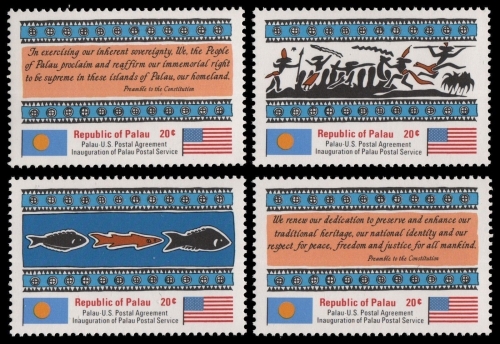 Palau 1983 - Mi-Nr. 1-4 ** - MNH - Fische / Fish