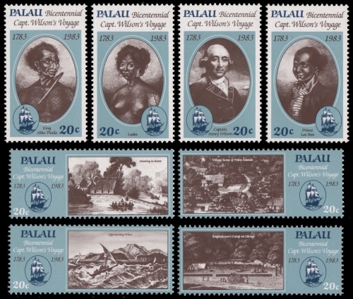 Palau 1983 - Mi-Nr. 29-36 ** - MNH - Schiffe, Boote / Ships, boats