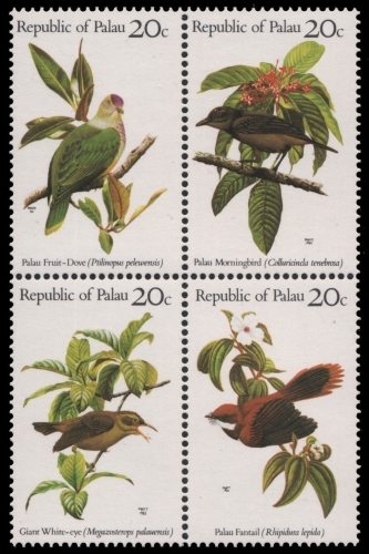 Palau 1983 - Mi-Nr. 5-8 ** - MNH - ZDR - Vögel / Birds