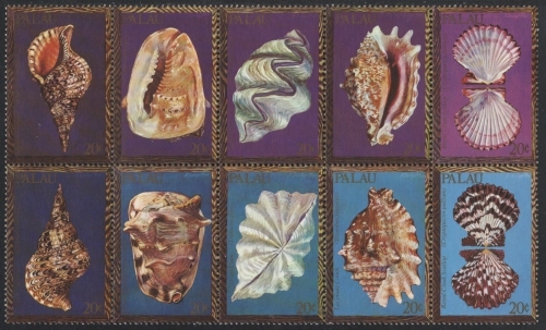 Palau 1984 - Mi-Nr. 37-46 ** - MNH - KLB - Meeresschnecken / Marine snails