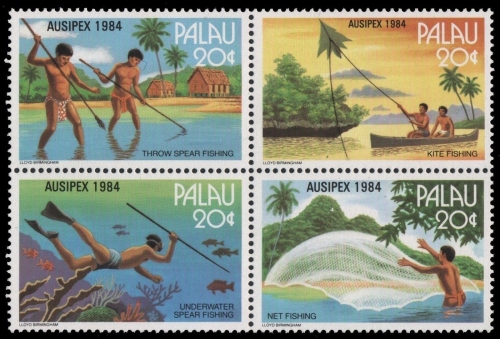 Palau 1984 - Mi-Nr. 55-58 ** - MNH - ZDR - Fischen / Fishing