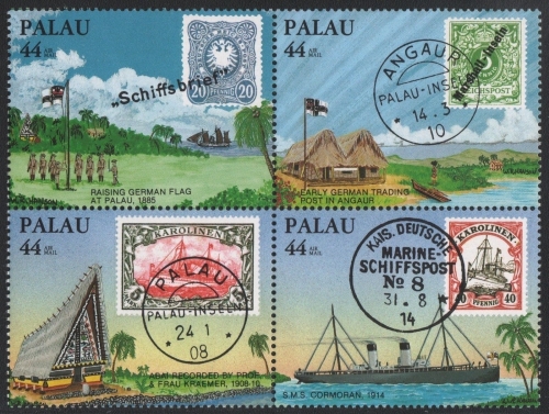 Palau 1985 - Mi-Nr. 84-87 ** - MNH - Viererblock - Marke auf Marke