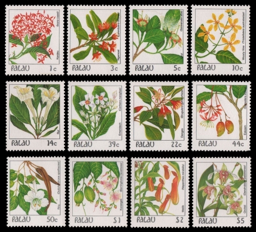 Palau 1987 - Mi-Nr. 176-187 ** - MNH - Blumen / Flowers