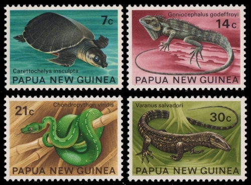 Papua-Neuguinea 1972 - Mi-Nr. 219-222 ** - MNH - Reptilien / Reptiles