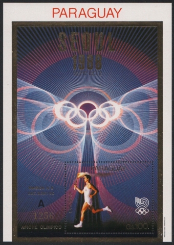 Paraguay 1988 - Mi-Nr. Block 449 a ** - MNH - Gold - Olympia Seoul