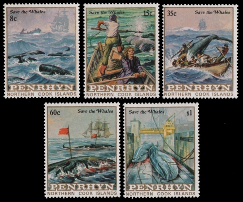 Penrhyn 1983 - Mi-Nr. 310-314 ** - MNH - Wale / Whales