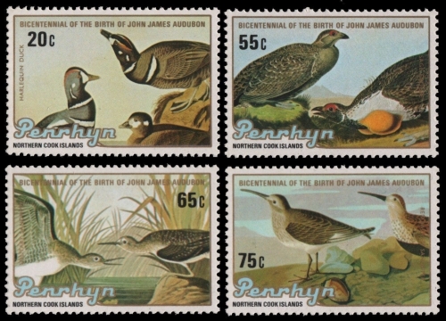 Penrhyn 1985 - Mi-Nr. 414-417 ** - MNH - Vögel / Birds - Audubon