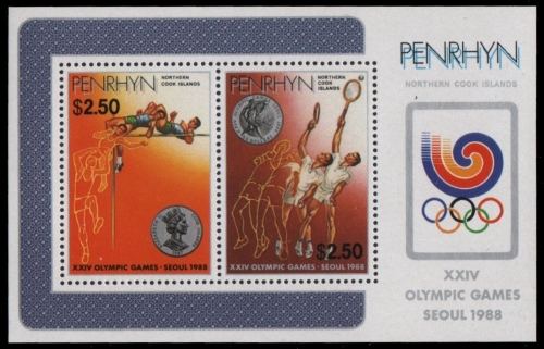 Penrhyn 1988 - Mi-Nr. Block 80 ** - MNH - Olympia Seoul
