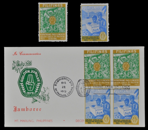Philippinen 1973 - Mi-Nr. 1089-1090 A** - MNH & 1089-1090 B auf FDC - Pfadfinder