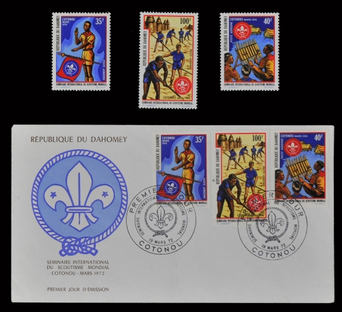 Dahomey 1972 - Mi-Nr. 472-473 ** - MNH - & auf FDC - Pfadfinder / Scouts